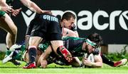 22 November 2020; Tom Daly of Connacht in action against Oliviero Fabiani, left, and Michelangelo Biondelli of Zebre during the Guinness PRO14 match between Zebre and Connacht at Stadio Lanfranchi in Parma, Italy. Photo by Roberto Bregani/Sportsfile