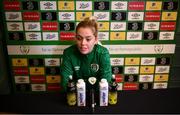 24 November 2020; Denise O'Sullivan during a Republic of Ireland Women virtual press conference at the Castleknock Hotel in Dublin. Photo by Stephen McCarthy/Sportsfile