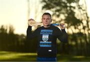 25 November 2020; Waterford hurler Stephen Bennett pictured at Ballysaggart GAA Club to launch the Bord Gáis Energy Christmas Jumper campaign. Bord Gáis Energy will shortly be making 500 special county-themed Christmas jumpers available for sale – with all proceeds going to homeless charity Focus Ireland aiming to raise €20,000 to help fight homelessness in the run-up to Christmas. Photo by Eóin Noonan/Sportsfile