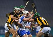 28 November 2020; Jack Fagan of Waterford is tackled by Paddy Deegan and Tommy Walsh of Kilkenny during the GAA Hurling All-Ireland Senior Championship Semi-Final match between Kilkenny and Waterford at Croke Park in Dublin. Photo by Ray McManus/Sportsfile