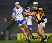 28 November 2020; Jack Fagan of Waterford is tackled by Tommy Walsh and Conor Browne of Kilkenny during the GAA Hurling All-Ireland Senior Championship Semi-Final match between Kilkenny and Waterford at Croke Park in Dublin. Photo by Ray McManus/Sportsfile