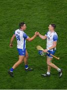 28 November 2020; Neil Montgomery, left, and Austin Gleeson of Waterford celebrate after the GAA Hurling All-Ireland Senior Championship Semi-Final match between Kilkenny and Waterford at Croke Park in Dublin. Photo by Daire Brennan/Sportsfile