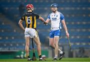 28 November 2020; Austin Gleeson of Waterford and Cillian Buckley of Kilkenny fist bump following the GAA Hurling All-Ireland Senior Championship Semi-Final match between Kilkenny and Waterford at Croke Park in Dublin. Photo by Harry Murphy/Sportsfile