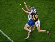 28 November 2020; Austin Gleeson of Waterford in action against Huw Lawlor of Kilkenny during the GAA Hurling All-Ireland Senior Championship Semi-Final match between Kilkenny and Waterford at Croke Park in Dublin. Photo by Daire Brennan/Sportsfile