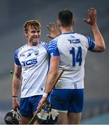 28 November 2020; Iarlaith Daly, left, and Austin Gleeson of Waterford celebrate following the GAA Hurling All-Ireland Senior Championship Semi-Final match between Kilkenny and Waterford at Croke Park in Dublin. Photo by Harry Murphy/Sportsfile