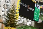 29 November 2020; A general view of a Tree of Life, in aid of St Francis Hospice, in the stadium ahead of the Autumn Nations Cup match between Ireland and Georgia at the Aviva Stadium in Dublin. Photo by Ramsey Cardy/Sportsfile