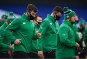 29 November 2020; Caelan Doris, left, and Rob Herring of Ireland ahead of the Autumn Nations Cup match between Ireland and Georgia at the Aviva Stadium in Dublin. Photo by Ramsey Cardy/Sportsfile