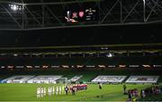 10 December 2020; A general view of the Aviva Stadium prior to the UEFA Europa League Group B match between Dundalk and Arsenal at the Aviva Stadium in Dublin. Photo by Stephen McCarthy/Sportsfile