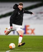 10 December 2020; David McMillan of Dundalk ahead of the UEFA Europa League Group B match between Dundalk and Arsenal at the Aviva Stadium in Dublin. Photo by Ben McShane/Sportsfile