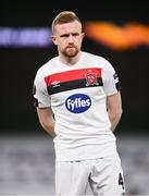 10 December 2020; Sean Hoare of Dundalk ahead of the UEFA Europa League Group B match between Dundalk and Arsenal at the Aviva Stadium in Dublin. Photo by Ben McShane/Sportsfile