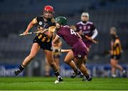 12 December 2020; Grace Walsh of Kilkenny in action against Heather Cooney of Galway during the Liberty Insurance All-Ireland Senior Camogie Championship Final match between Galway and Kilkenny at Croke Park in Dublin. Photo by Piaras Ó Mídheach/Sportsfile
