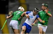 13 December 2020; Patrick Curran of Waterford in action against Kyle Hayes, left, and William O'Donoghue of Limerick during the GAA Hurling All-Ireland Senior Championship Final match between Limerick and Waterford at Croke Park in Dublin. Photo by Ramsey Cardy/Sportsfile