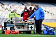 19 December 2020; Cathal Sweeney of Galway is helped to a stretcher after picking up an injury during the EirGrid GAA Football All-Ireland Under 20 Championship Final match between Dublin and Galway at Croke Park in Dublin. Photo by Sam Barnes/Sportsfile