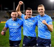 19 December 2020; Philip McMahon, Brian Howard and Paul Mannion of Dublin after the GAA Football All-Ireland Senior Championship Final match between Dublin and Mayo at Croke Park in Dublin. Photo by Ray McManus/Sportsfile