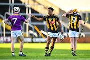 20 December 2020; Zach Bay Hammond of Kilkenny and Darragh Carley of Wexford following the Electric Ireland Leinster GAA Hurling Minor Championship Semi-Final match between Wexford and Kilkenny at Chadwicks Wexford Park in Wexford. Photo by Seb Daly/Sportsfile