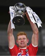 23 December 2020; Cork captain Conor O'Callaghan lifts the cup after the Bord Gáis Energy Munster GAA Hurling U20 Championship Final match between Cork and Tipperary at Páirc Uí Chaoimh in Cork. Photo by Piaras Ó Mídheach/Sportsfile