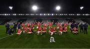 23 December 2020; Cork players and management celebrate with the cup after the Bord Gáis Energy Munster GAA Hurling U20 Championship Final match between Cork and Tipperary at Páirc Uí Chaoimh in Cork. Photo by Piaras Ó Mídheach/Sportsfile