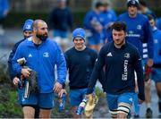 4 January 2021; Scott Fardy, left, and Will Connors during Leinster Rugby squad training at UCD in Dublin. Photo by Ramsey Cardy/Sportsfile