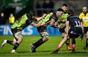 20 December 2020; Paul Boyle, right, supported by Connacht team-mate Eoghan Masterson during the Heineken Champions Cup Pool B Round 2 match between Connacht and Bristol Bears at the Sportsground in Galway. Photo by Ramsey Cardy/Sportsfile