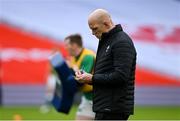 14 February 2021; Ireland forwards coach Paul O'Connell makes a note prior to the Guinness Six Nations Rugby Championship match between Ireland and France at the Aviva Stadium in Dublin. Photo by Ramsey Cardy/Sportsfile