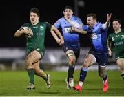 20 February 2021; Dave Heffernan of Connacht evades the tackle of Owen Lane of Cardiff Blues during the Guinness PRO14 match between Connacht and Cardiff Blues at The Sportsground in Galway. Photo by Ramsey Cardy/Sportsfile