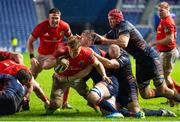 20 February 2021; Gavin Coombes of Munster dives over to score his side's third try during the Guinness PRO14 match between Edinburgh and Munster at BT Murrayfield Stadium in Edinburgh, Scotland. Photo by Paul Devlin/Sportsfile