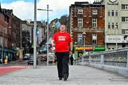 25 February 2021; Special Olympics athlete Denis O’Gorman on St Patrick's Bridge ahead of walking his 100th Marathon around Cork City Centre. Photo by Eóin Noonan/Sportsfile