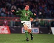 30 April 1997; David Connolly of Republic of Ireland during the FIFA World Cup 1998 Group 8 Qualifiying match between Romania and Republic of Ireland at Stadionul Steaua in Bucharest, Romania. Photo by David Maher/Sportsfile