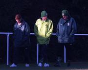 15 November 1998; Mark Kinsella, left, Jeff Kenna, centre, and Steve Staunton during a Republic of Ireland training session at Tolka Rovers FC, Frank Cooke Park in Dublin. Photo by David Maher/Sportsfile