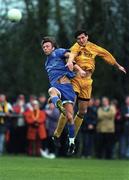 8 April 1997; Trond Debes of Waterford in action against Brendan Rea of Kilkenny City during the Bord Gáis National League First Division match between Kilkenny City and Waterford at Buckley Park in Kilkenny. Photo by David Maher/Sportsfile