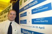 3 February 2004; Frank Sheahan, Munster, at the draw for the semi-finals of the Heineken Cup. Department of Foreign Affairs, Iveagh House, St Stephen's Green, Dublin. Picture credit; Matt Browne / SPORTSFILE *EDI*