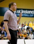 30 January 2004; Tom Quinn, Referee. National Basketball Cup 2004, Junior Men's Semi-Final, Dart Killester v Shamrock Rovers, The ESB Arena, Tallaght, Dublin. Picture credit; Brendan Moran / SPORTSFILE *EDI*