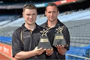 9 July 2013; Limerick hurler Richie McCarthy, left, and Meath footballer Graham Reilly with their GAA / GPA Player of the Month Awards, sponsored by Opel, for June. Croke Park, Dublin. Picture credit: Barry Cregg / SPORTSFILE