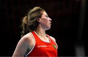 26 February 2021; Aoife O'Rourke of Ireland after being defeated by Naomi Graham of United States in their women's middleweight 75kg semi-final bout at the AIBA Strandja Memorial Boxing Tournament in Sofia, Bulgaria. Photo by Alex Nicodim/Sportsfile