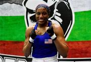 26 February 2021; Naomi Graham of United States following victory over Aoife O'Rourke of Ireland in their women's middleweight 75kg semi-final bout at the AIBA Strandja Memorial Boxing Tournament in Sofia, Bulgaria. Photo by Alex Nicodim/Sportsfile