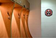 11 March 2021; Bohemian FC have today announced the signing of an 18-year lease at the Dublin City University training facilities in Glasnevin. Pictured is a view inside the Bohemian FC dressing room at DCU Sport Centre in Glasnevin, Dublin. Photo by Seb Daly/Sportsfile