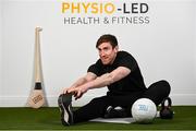 10 March 2021; Former Dublin Hurler Joey Boland is photographed at his Sport Physio Ireland practice at the launch the new virtual AIG Health Plus portal which offers free membership at www.aig.ie/dubgym for all Dublin GAA club players and members to a unique physiotherapy-led fitness and health online resource that includes virtual gym membership. Photo by Harry Murphy/Sportsfile