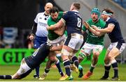 14 March 2021; Robbie Henshaw of Ireland is tackled by Matt Fagerson of Scotland during the Guinness Six Nations Rugby Championship match between Scotland and Ireland at BT Murrayfield Stadium in Edinburgh, Scotland. Photo by Paul Devlin/Sportsfile