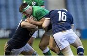 14 March 2021; Ronan Kelleher of Ireland is tackled by David Cherry of Scotland during the Guinness Six Nations Rugby Championship match between Scotland and Ireland at BT Murrayfield Stadium in Edinburgh, Scotland. Photo by Paul Devlin/Sportsfile