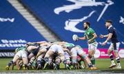 14 March 2021; Jamison Gibson-Park of Ireland feeds a scrum  during the Guinness Six Nations Rugby Championship match between Scotland and Ireland at BT Murrayfield Stadium in Edinburgh, Scotland. Photo by Paul Devlin/Sportsfile
