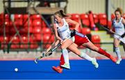 16 March 2021; Sarah Hawkshaw of Ireland in action against Amy Costello of Great Britain during the SoftCo Series International Hockey match between Ireland and Great Britain at Queens University Sports Grounds in Belfast. Photo by Ramsey Cardy/Sportsfile