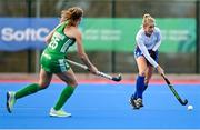 14 March 2021; Leah Wilkinson of Great Britain during the SoftCo Series International Hockey match between Ireland and Great Britain at Queens University Sports Grounds in Belfast. Photo by Ramsey Cardy/Sportsfile