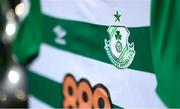 7 March 2021; A detailed view of the Shamrock Rovers jersey ahead of the start of the 2021 SSE Airtricity League Premier Division season at the FAI National Training Centre in Abbotstown, Dublin. Photo by Stephen McCarthy/Sportsfile