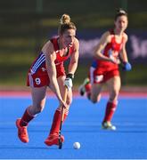 16 March 2021; Susannah Townsend of Great Britain during the SoftCo Series International Hockey match between Ireland and Great Britain at Queens University Sports Grounds in Belfast. Photo by Ramsey Cardy/Sportsfile