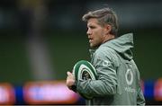 20 March 2021; Ireland defence coach Simon Easterby prior to the Guinness Six Nations Rugby Championship match between Ireland and England at the Aviva Stadium in Dublin. Photo by Ramsey Cardy/Sportsfile