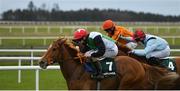 21 March 2021; Starting Monday, left, with Billy Lee up, on their way to winning the WhatOddsPaddy? Handicap, from eventual third place Mk Drama, right, with Luke McAteer up, at The Curragh Racecourse in Kildare. Photo by Seb Daly/Sportsfile