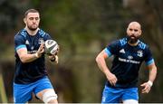 22 March 2021; Josh Murphy, right, and Scott Fardy during Leinster Rugby squad training at UCD in Dublin. Photo by Ramsey Cardy/Sportsfile