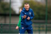 23 March 2021; Republic of Ireland U21 manager Jim Crawford during a Republic of Ireland U21's training session at Colliers Park in Wrexham, Wales. Photo by David Rawcliffe/Sportsfile
