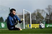 26 March 2021; Goalkeeper Kieran O’Hara during a Republic of Ireland training session at the FAI National Training Centre in Abbotstown, Dublin. Photo by Seb Daly/Sportsfile