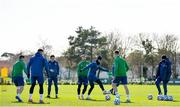 26 March 2021; Callum Robinson and team-mates during a Republic of Ireland training session at the FAI National Training Centre in Abbotstown, Dublin. Photo by Seb Daly/Sportsfile